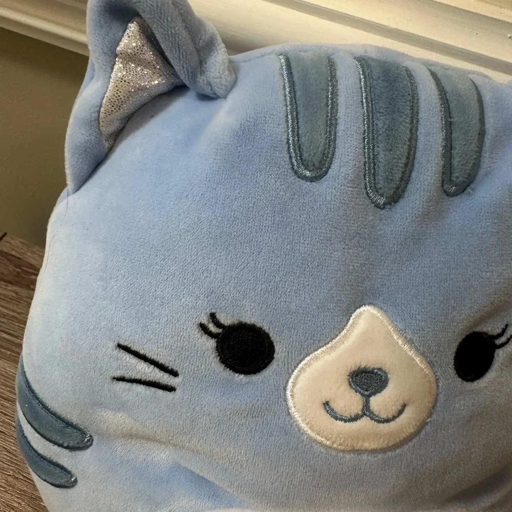 Squishmallows Corinna Kitty Cat Plush Claires 8”‎ KellyToy Pale Blue